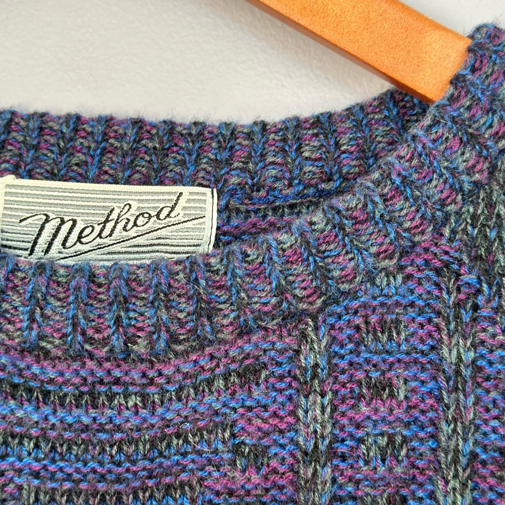 Vintage Multi-colored Method Sweater - Medium - Picture 5 of 5